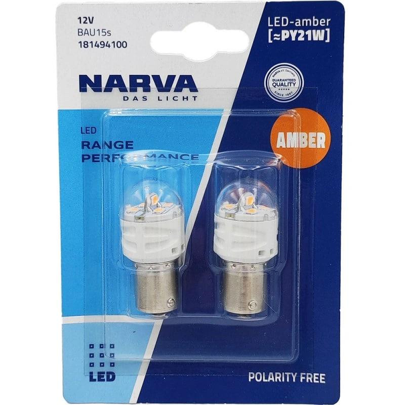 Комплект світлодіодних ламп NARVA 18149B2 PY21W LED Range Performance 12V BAU15s AMBER (2 шт) Харків - фото 1