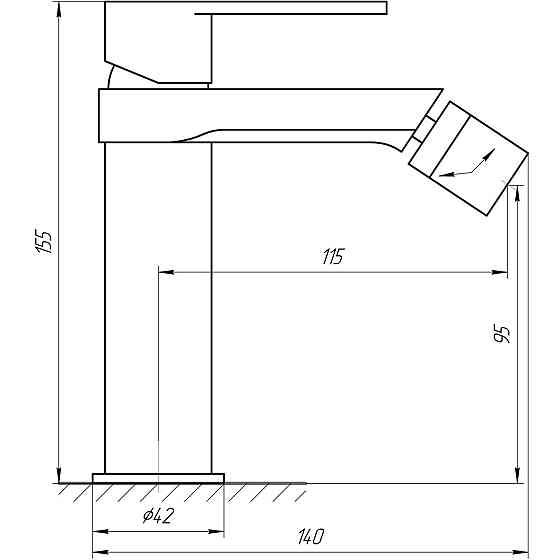 Смеситель для биде TOPAZ SARDINIA TS 08601-H18 (000014762) Киев