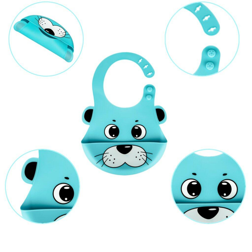 Слюнявчик силіконовий Zupo Crafts синій Київ - фото 1