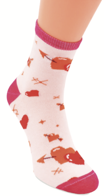 Шкарпетки Демісезонні із серцями LEO HEARTS Високі Білий 38-40 Суми - фото 1