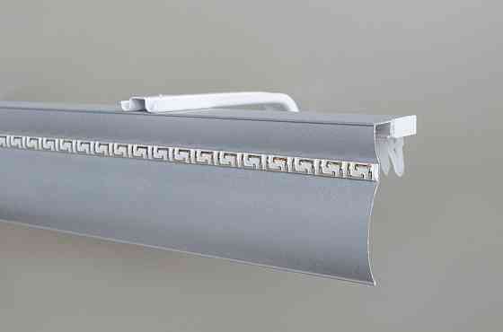 Алюминиевый карниз БР-12 серый металлик, молдинг на выбор 3, Серый Бровары