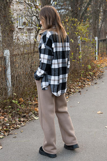 Жіночі штани, теплі тринитка начіс (кавовий, чорний, сірий), топ Київ - фото 10