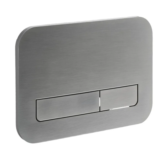 Панель змиву Koer KT-0609-07 240x160x7mm пластикова, кнопка лінійна (колір графіт) (KR6133)   ( 25039 ) Харків
