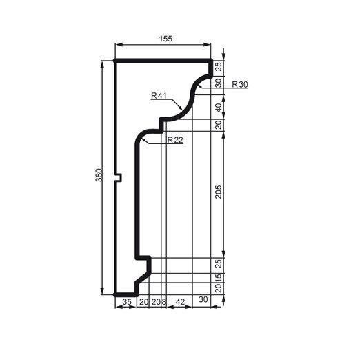 Карниз фасадный Prestige Decor KC 133 Днепр - изображение 2