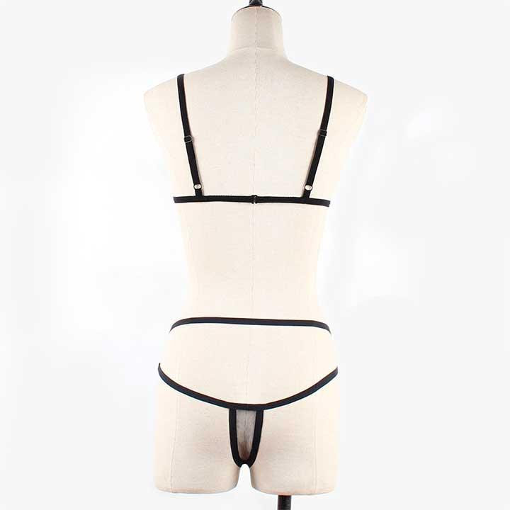 Еротичний комплект у сіточку - Чорний - S/M - Еротична білизна Вінниця - фото 3