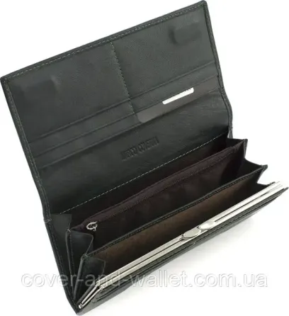 Женский кожаный кошелёк на магнитах красного цвета Marco Coverna MC 1411 Зеленый Киев