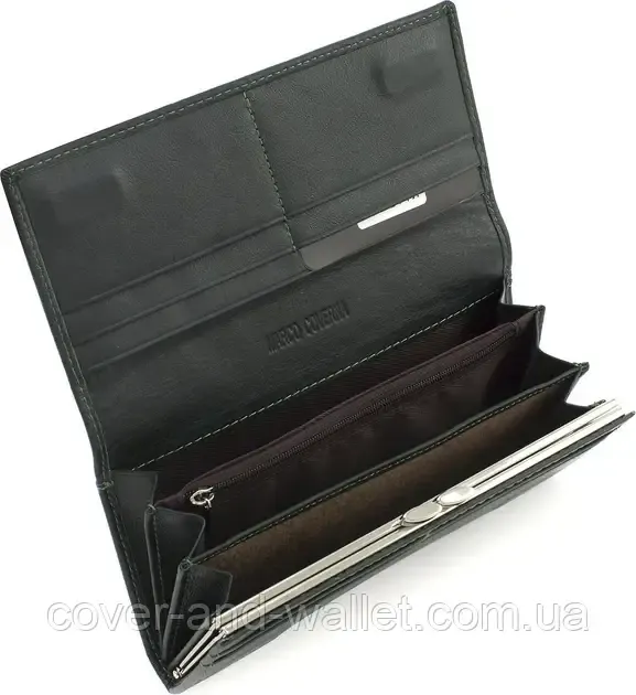 Женский кожаный кошелёк на магнитах красного цвета Marco Coverna MC 1411 Зеленый Киев - изображение 4