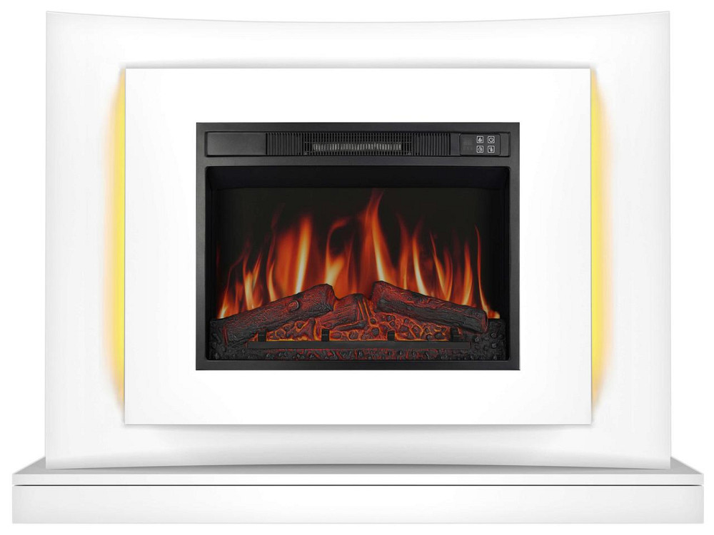 Камінокомплект ArtiFlame Lucca AF23S білий з LED підсвічуванням, обігрівом і звуком горіння вогню Львів - фото 1