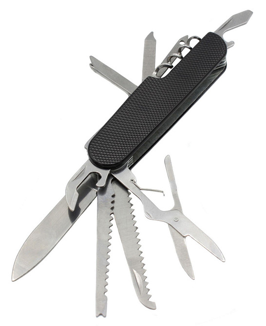 Мультитул швейцарський ніж 11 в 1 чорний Київ - фото 1