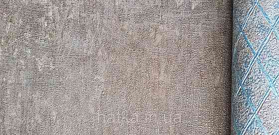 Шпалери вінілові на флізеліні Marburg Aura метрові під штукатурку під бетон коричневі із золотистим Київ