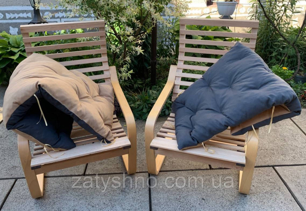 Крісло дерев'яне з подушкою Київ - фото 4