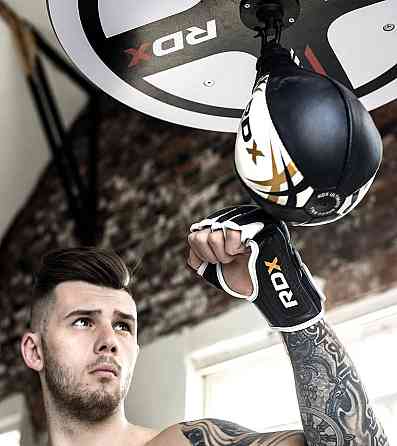 Пневмогруша боксерська RDX 2Y Boxing Speed Ball Leather Multi White/Red Кам'янське