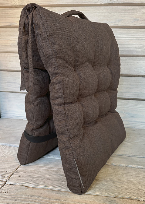 Подушка для стільців (40x120х4 см) подвійна Decorator Мальмо колір коричневий 84-168 Київ - фото 6