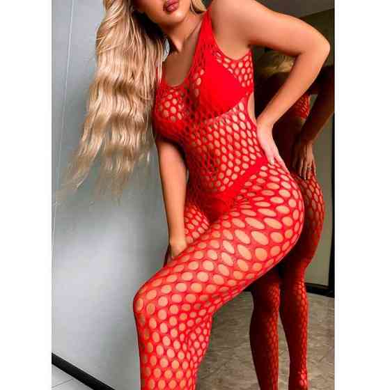 Сексуальний бодістокінг у сітку з відкритим доступом - Чорний - XS/S/М - Еротична білизна Вінниця