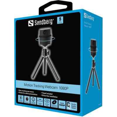 Веб-камера Sandberg Motion Tracking Webcam 1080P + Tripod Black (134-27) Вінниця