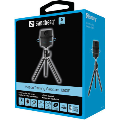 Веб-камера Sandberg Motion Tracking Webcam 1080P + Tripod Black (134-27) Вінниця - фото 4
