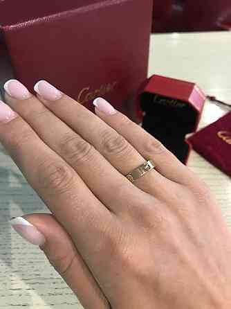 Cartier LOVE кольцо в розовом золоте тоненькое / Картье кольцо тонкое Одесса