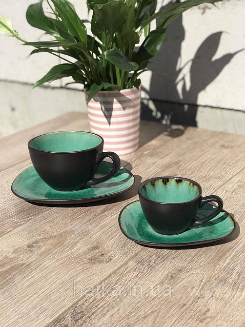 Набор чашек с блюдцем чайный 4+4 шт Olens 