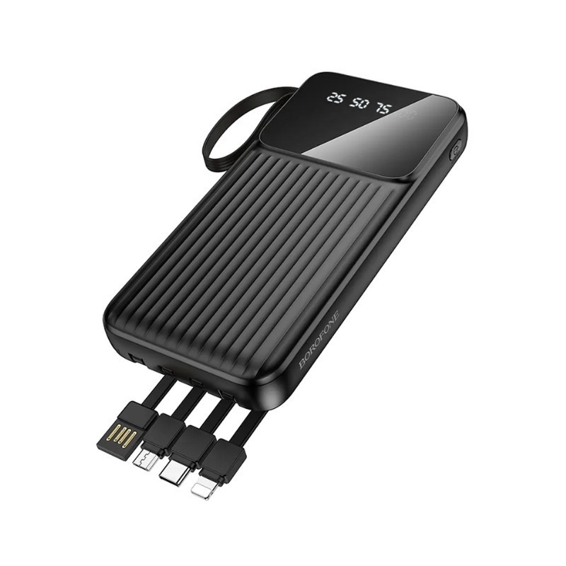 Павербанк 10000 mAh BOROFONE BJ76 встроенный кабель power bank повербанк Одесса - изображение 10