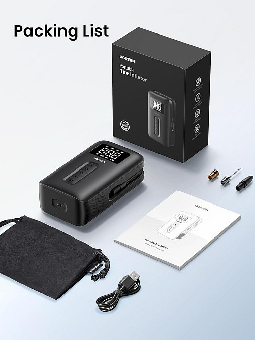 Портативный автомобильный насос UGREEN CD259 Киев - изображение 3