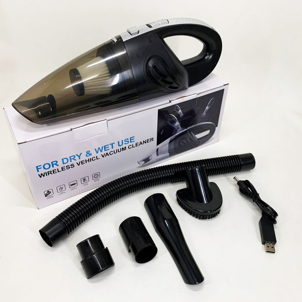 Мощный беспроводной пылесос автомобильный для сухой и влажной уборки в машине и дома +5 насадок JN-50 Львов - изображение 9