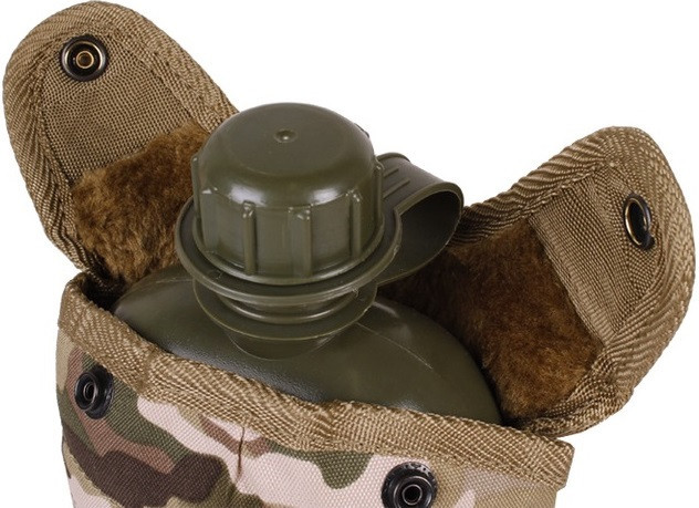 Армійська Фляга з підсклянником 0.8 літрів у чохлі Mil-Tec "USA" (14506021) Flecktarn Нововолинськ - фото 6