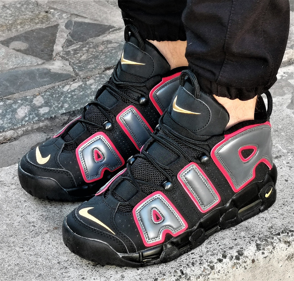 Кроссовки Nike Uptempo Чёрные Мужские Кожаные Найк с Амортизацией (размеры: 43,44,45) Видео Обзор Днепр - изображение 3