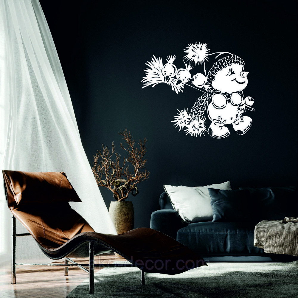 Декоративное настенное Панно «Снеговик», Декор на стену 90*76 см Киев - изображение 1