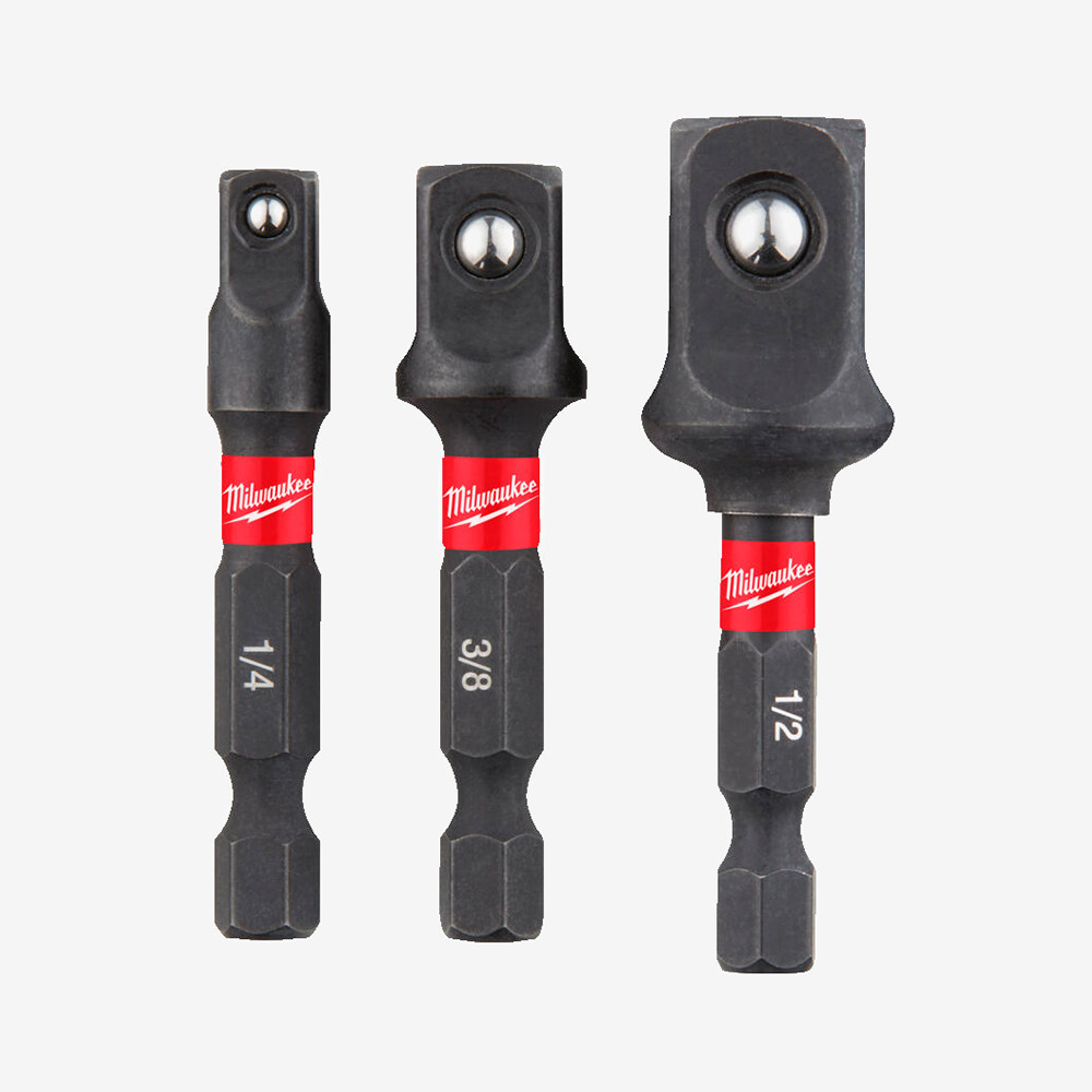 Набір перехідників ShW MILWAUKEE з 1/4''HEX (3шт) Одеса - фото 1