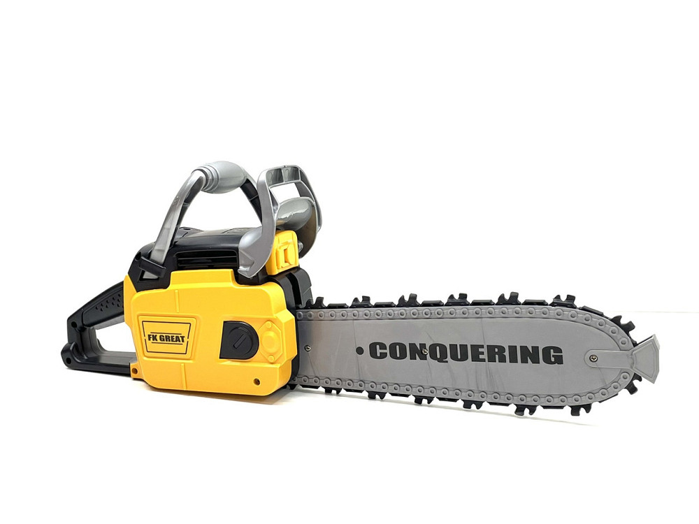 Бензопила іграшкова автоматичне обертання ланцюга зук Жовто-чорна (T001) Чернігів - фото 6