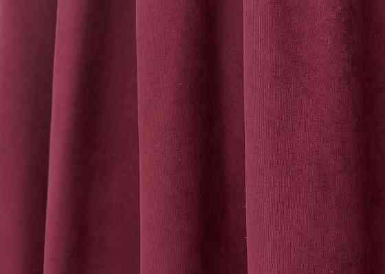 Комплект коротких штор VR-Textil Мікровелюр Petek YL № 1712ш Бордовий 130х170 см 2 шт (35-0388) Київ