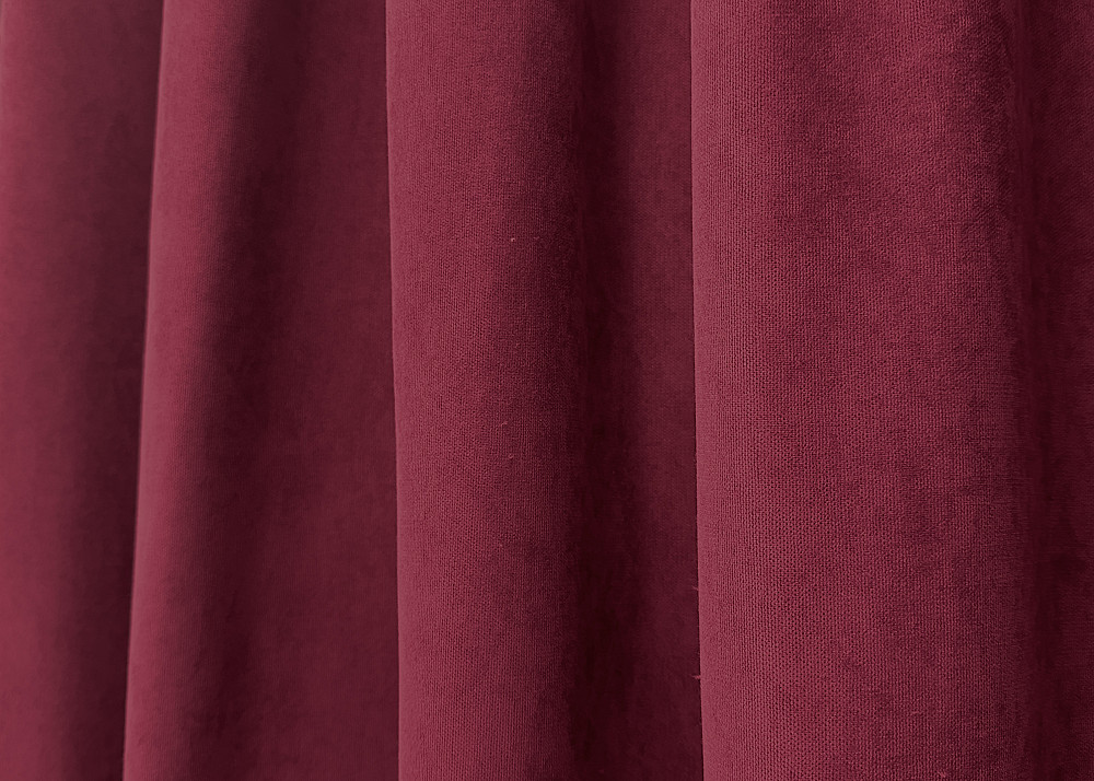 Комплект коротких штор VR-Textil Мікровелюр Petek YL № 1712ш Бордовий 130х170 см 2 шт (35-0388) Київ - фото 6