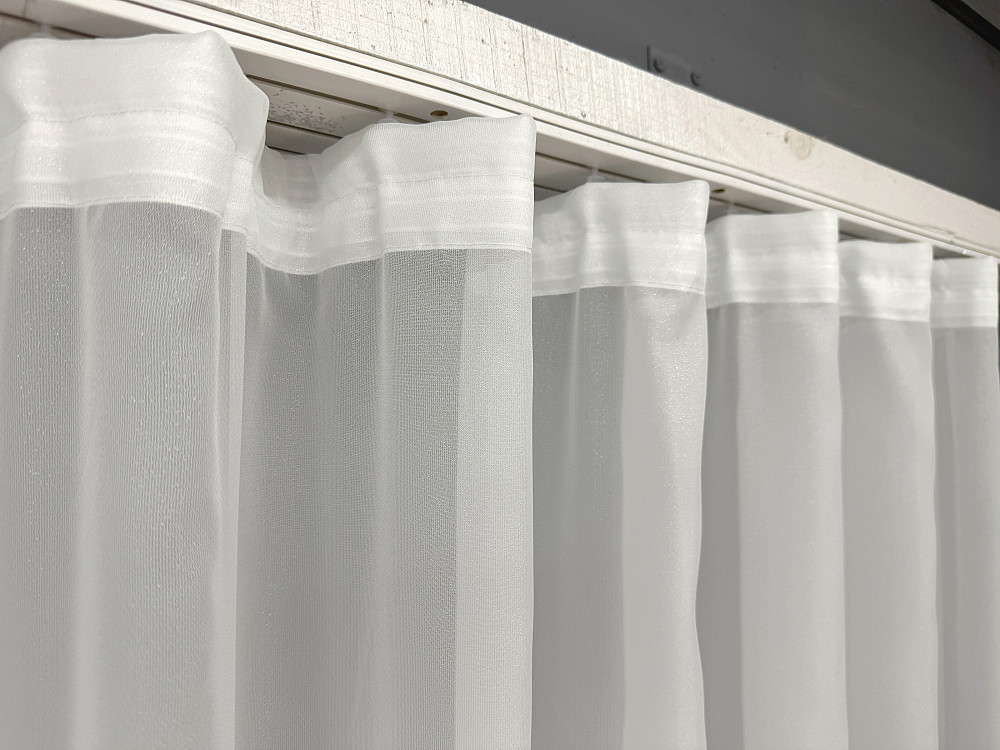 Тюль VR-Textil 2127т Креп з блиском однотонний Молочний 400х270 см (42-1336) Київ - фото 8