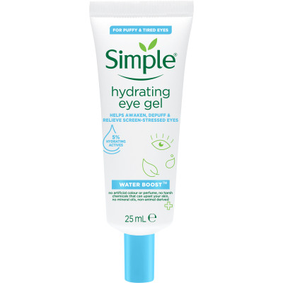 Гель для лица Simple Hydrating Eye Gel Water Boost Увлажняющий для области вокруг глаз 25 мл (8720181047879) Винница - изображение 1