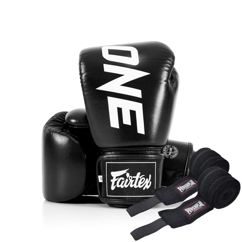 Боксерські рукавиці Fairtex BGV1-ONE (натуральна шкіра) Black 16 унцій (бинти в комплекті) Кам'янське - фото 2