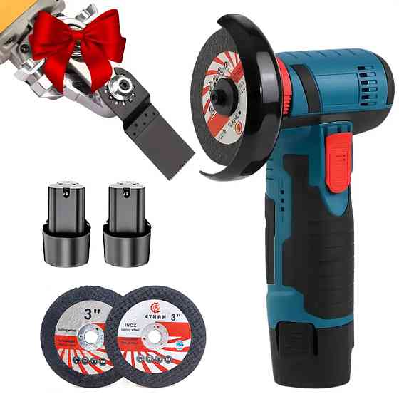 Акумуляторна болгарка W-153-7 + Подарунок Насадка реноватор M8 / Міні болгарка для дому / Кутова шліфувальна машина Київ