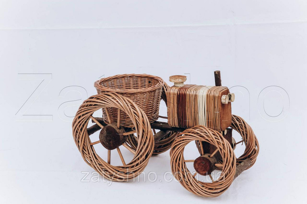 Кашпо под цветы плетеная трактор | подставка уличная под цветы велосипед | цветочная подставка на ул Киев - изображение 8