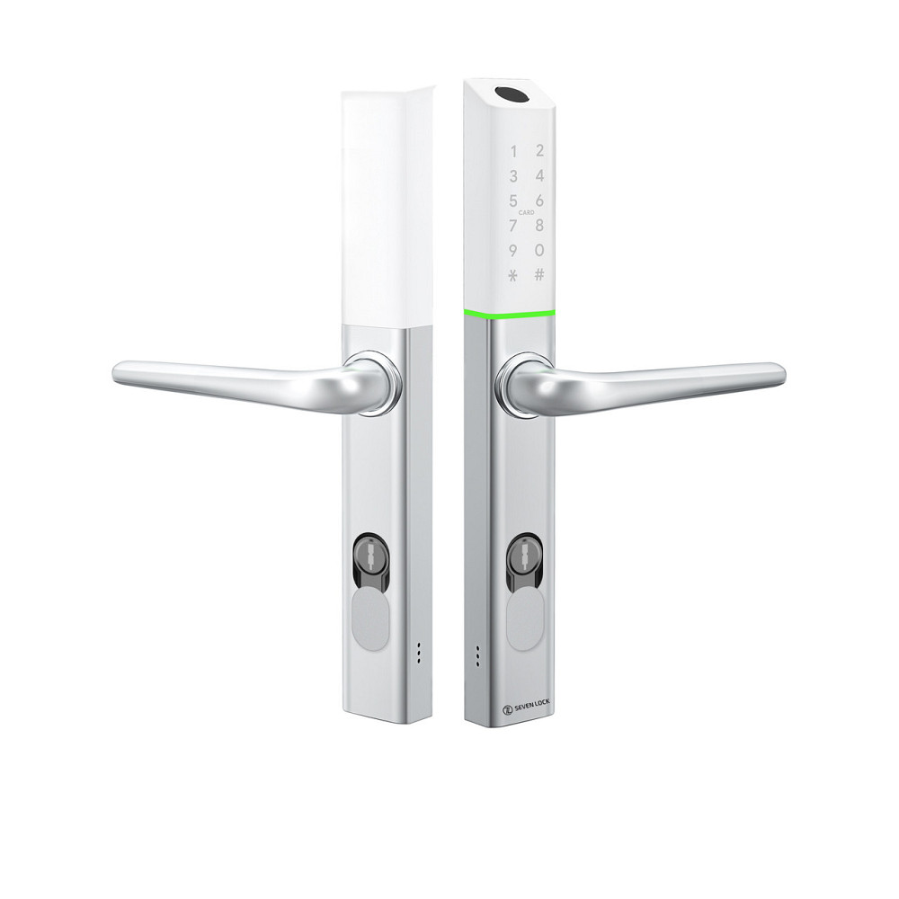 Умный дверной биометрический замок SEVEN LOCK SL-7763BF white Киев - изображение 3