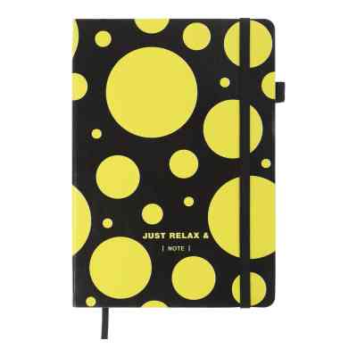 Книга записная Buromax RELAX А5 96 листов, чистый (черн. бум.) лимонный (BM.295401-58) Винница