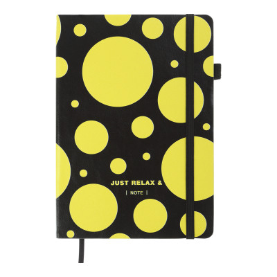 Книга записная Buromax RELAX А5 96 листов, чистый (черн. бум.) лимонный (BM.295401-58) Винница - изображение 1