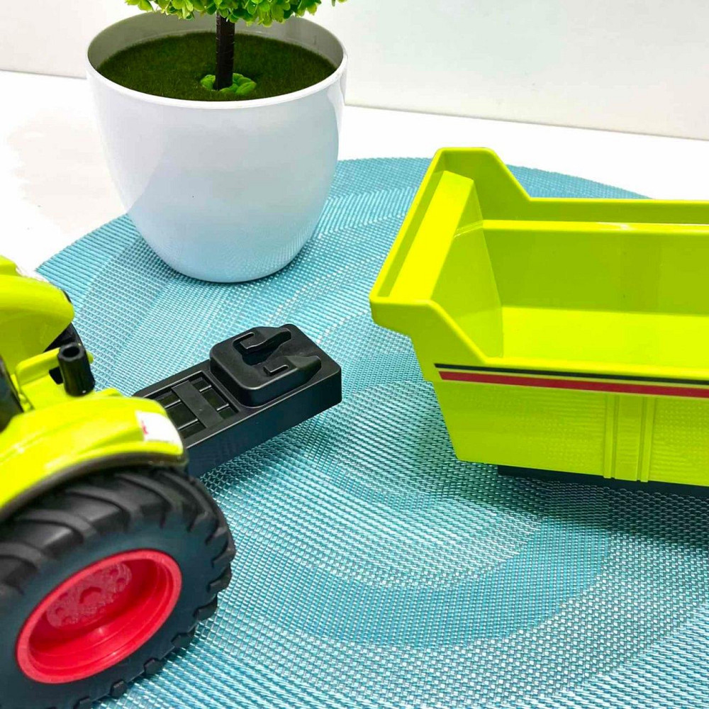 Трактор інерційний з причепом масштаб 1:14 гумові колеса світло звук Салатовий (99-55D) Чернігів - фото 8