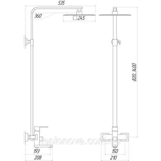 Душевая система Globus Lux SICILIA VAN-SBQ-SH-02-BB Черновцы