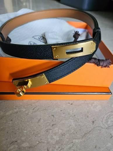 Жіночий ремінь HERMES Kelly натуральна шкіра. Чорний Київ - фото 10