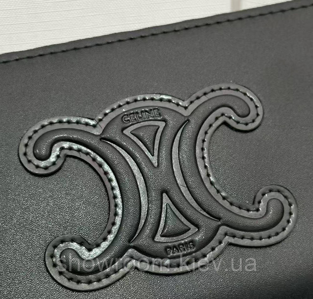 Женский кошелек на молнии Celine (А13) черный Киев - изображение 3