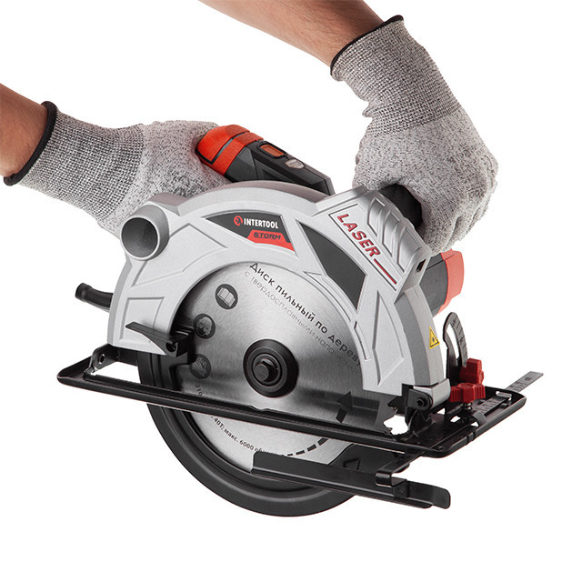 Пила дискова INTERTOOL WT-0621, 8 кВт, 5000 об/хв, кут 90°-45°, розпил 73-48 мм, диск 210×30 мм, пила дискова побутова Львів - фото 8