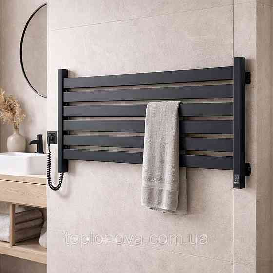 Електрична сушарка для рушників NAVIN Largo 1100х500 Sensor з Wi-Fi, широкий лівобічний, чорний муар Чернівці