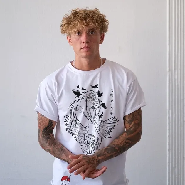 Футболка чоловіча з  принтом Наруто Вороны Итачи 2 Front Розмір 48 Дніпро - фото 3