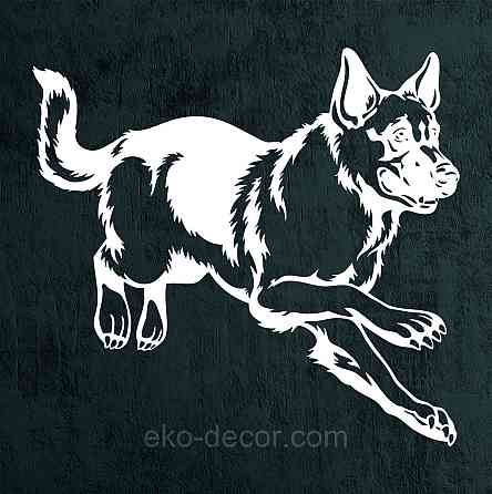 Декоративное настенное Панно «Овчарка» , Декор на стену 50*47 см, Белый Киев