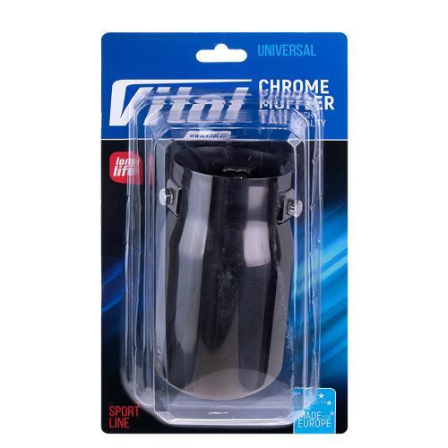 Насадка на глушник НГ-0008 BK, внутрішній діаметр 64 мм, довжина 127 мм, зовнішній діаметр 76 мм Харків - фото 2