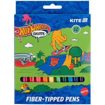Фломастеры Kite Hot Wheels 12 цветов (HW25-447-2) Винница - изображение 1